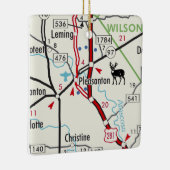 Pleasanton TX  Map Keramisch Ornament (Rechts)