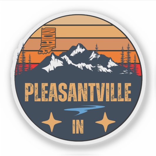 Pleasantville, Indiana Sticker (Voorkant)