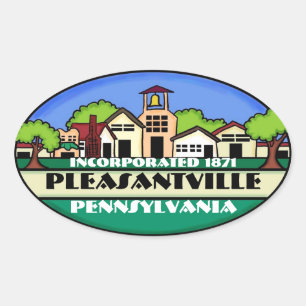 Pleasantville Pennsylvania kleine stad stickers