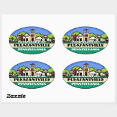 Pleasantville Pennsylvania kleine stad stickers (Vel)