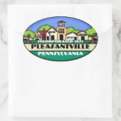 Pleasantville Pennsylvania kleine stad stickers (Tas)