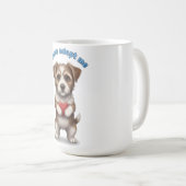 Please Adopt Me – Cute Rescue Dog Illustration wit Koffiemok (Voorkant rechts)