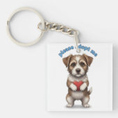 Please Adopt Me – Cute Rescue Dog Illustration wit Sleutelhanger (voorkant)
