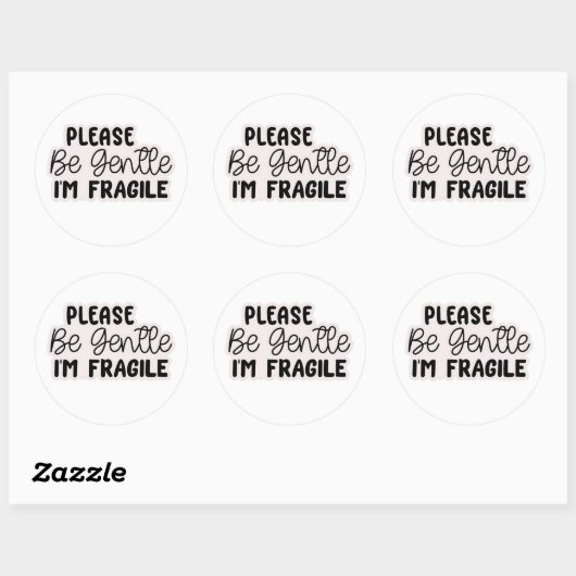 "Please Be Gentle I'm Fragile" Stickers | Cute (Vel)