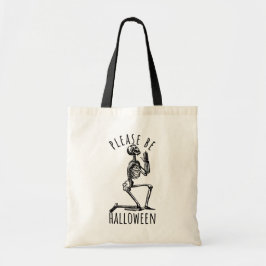 Please Be Halloween Spooky Season Skeleton Bones Tote Bag