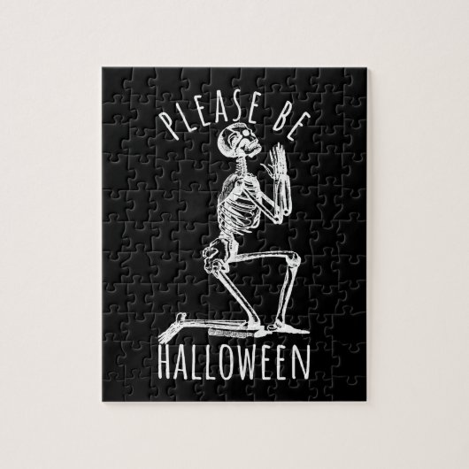 Please Be Halloween Spooky Season Skeleton Legpuzzel (Verticaal)