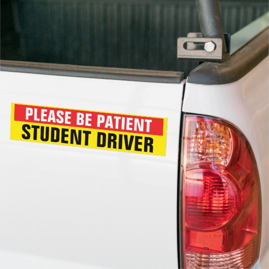 Please Be Patient Student Driver Car  Bumpersticker (Op Truck)
