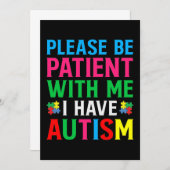 Please Be Patient With Me I Have Autism Save The Date (Voorkant / Achterkant)