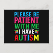 Please Be Patient With Me I Have Autism Uitnodiging Briefkaart (Voorkant)