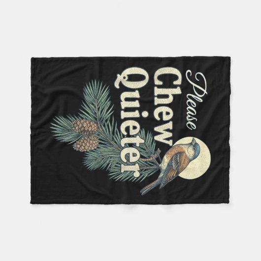 Please Chew Quieter Christmas Funny Novelty  Fleece Deken (Voorkant (Horizontaal))