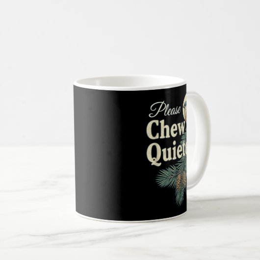 Please Chew Quieter Christmas Funny Novelty  Koffiemok (Voorkant rechts)