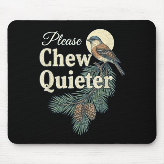 Please Chew Quieter Christmas Funny Novelty Muismat (Voorkant)