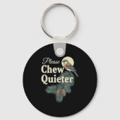 Please Chew Quieter Christmas Funny Novelty Sleutelhanger (Voorkant)