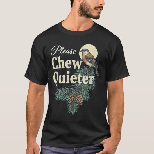 Please Chew Quieter Christmas Funny Novelty  T-shirt (Voorkant)