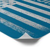 Please Chew Quieter Funny Introvert Usa Flag Vinta Poster (Hoek)