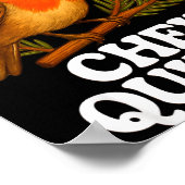 Please Chew Quieter Vintage Bird Groovy Design  Poster (Hoek)