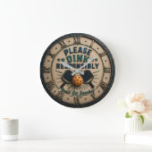 Please Dink Responsibly Funny Pickleball Grote Klok (Huis)