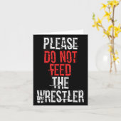Please Do Not Feed The Wrestler - Wrestling  Kaart (Gele Bloem)