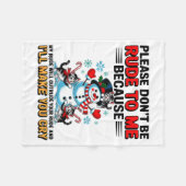 Please Don't Be Rude To Me Because My Rude Will Ou Fleece Deken (Voorkant (Horizontaal))