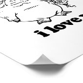 Please Don't Eat Me, I Love You Funny Saying Novel Poster (Hoek)