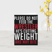 Please Dont Feed The Wrestler He Is Cutting Weight Kaart (Gele Bloem)