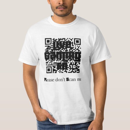PLease don't Scan me T-shirt (Voorkant)