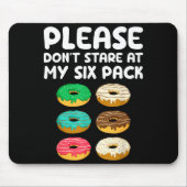 Please Don't Stare At My Six Pack Donuts Abs Funny Muismat (Voorkant)