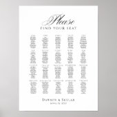 Please Find Your Seat up to 20 tables seating plan Poster (Voorkant)