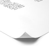 Please Find Your Seat up to 20 tables seating plan Poster (Hoek)