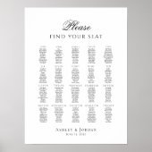 Please Find Your Seat up to 20 tables seating plan Poster (Voorkant)
