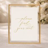 Please Find Your Seat Wedding Sign Poster