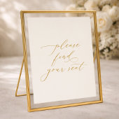 Please Find Your Seat Wedding Sign Poster
