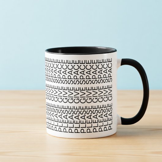 Please Give Space Hidden Message Introvert Mug Mok