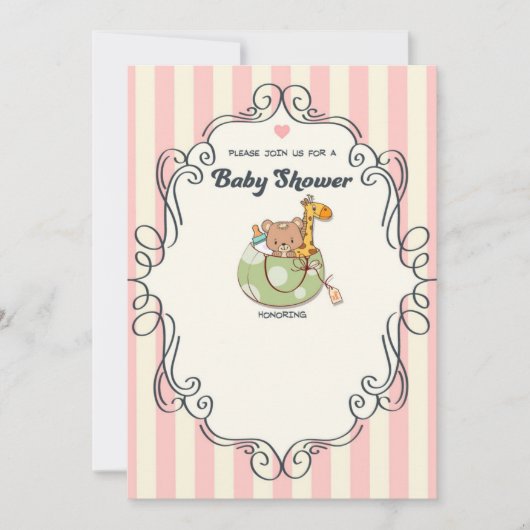 Please, join us for a baby shower - Girl Kaart (Voorkant)