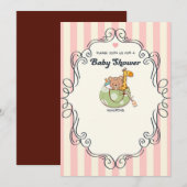 Please, join us for a baby shower - Girl Kaart (Voorkant / Achterkant)