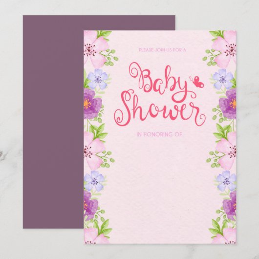 Please, join us for a baby shower kaart (Voorkant / Achterkant)