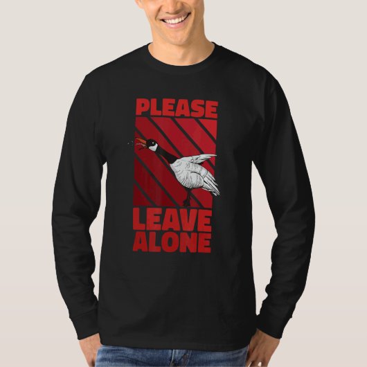 Please Leave Me Alone Canadian Goose Birdwatcher T-shirt (Voorkant)