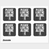 Please Leave Me Alone Vierkante Sticker (Vel)