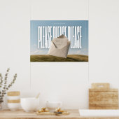 PLEASE PLEASE PLEASE - SC Quote Muur Kunst Poster (Keuken)