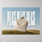 PLEASE PLEASE PLEASE - SC Quote Muur Kunst Poster (Voorkant)