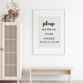 Please Remove Your Shoes Funny Farmhouse  Poster