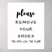 Please Remove Your Shoes Funny Farmhouse  Poster (Voorkant)
