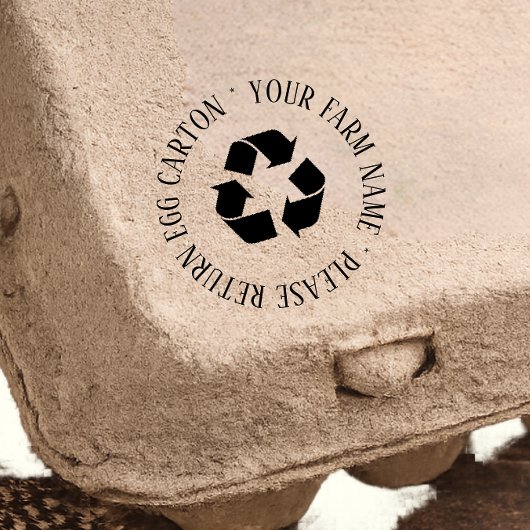 Please Retrun Egg carton Self Inking Rubber Stamp Zelfinktende Stempel