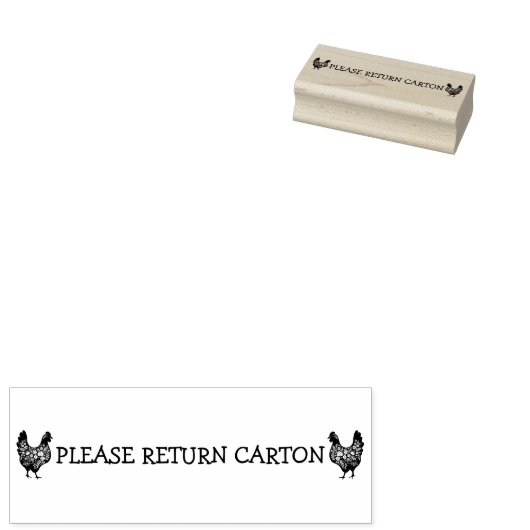 PLEASE RETURN CARTON RUBBERSTEMPEL (Gestempeld)