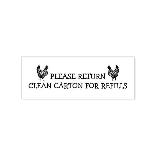 PLEASE RETURN CLEAN CARTON FOR REFILLS RUBBERSTEMPEL (Afrduk)