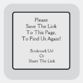 Please Save a Link Square Sticker (Voorkant)