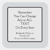 Please Save a Link Square Sticker (Voorkant)