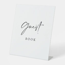 Please Sign Our Guest Book Wedding Sign Modern  Reclamebord Met Voetstuk