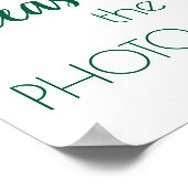 Please Sign the Foto Frame | Hunter Green Script Poster (Hoek)