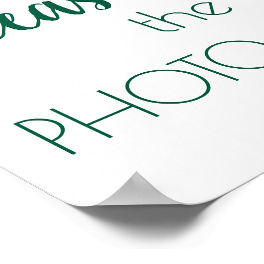 Please Sign the Foto Frame | Hunter Green Script Poster (Hoek)